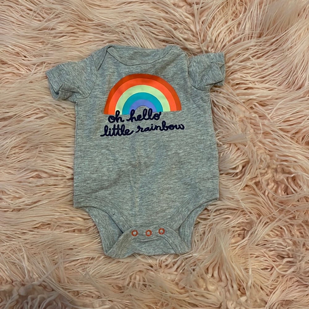 NB Cat and Jack Rainbow Onesie